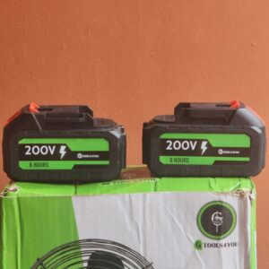 Two Gtools4you 200V rechargeable fan batteries, 6 hours each
